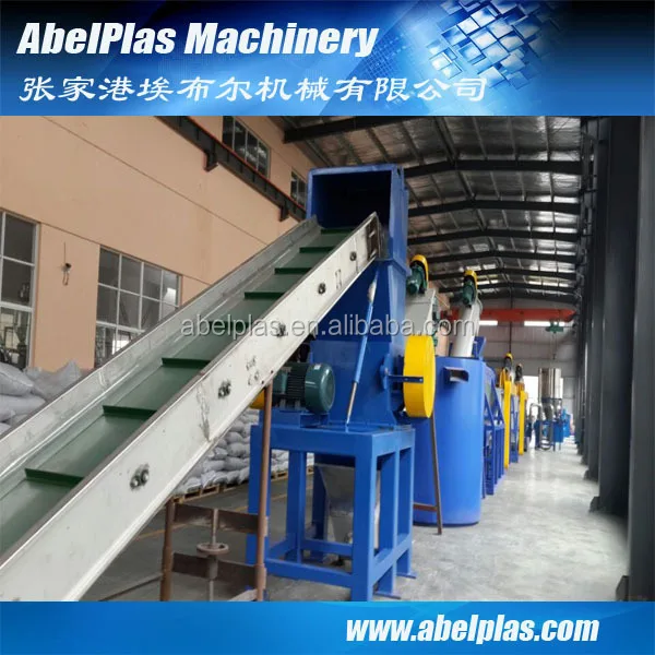 PLC Intelligent Control Bucket Basket Crate Shredder System /plastic washing line/plastic washing machinery