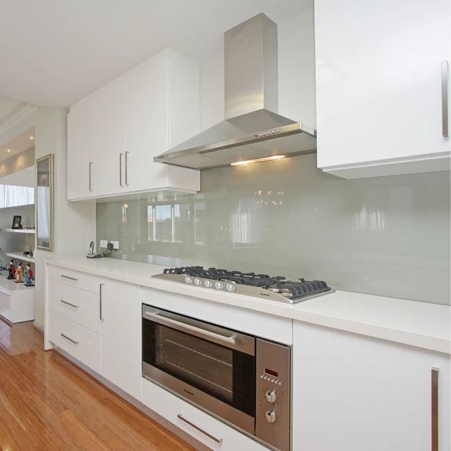 Clear full tempered kitchen silkscreen printing glass splashbacks