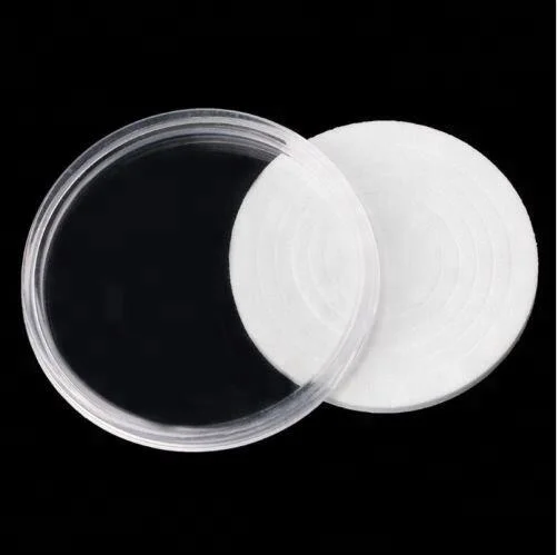 Shenzhen factory direct sales round packaging commemorative coin capsules with white rings