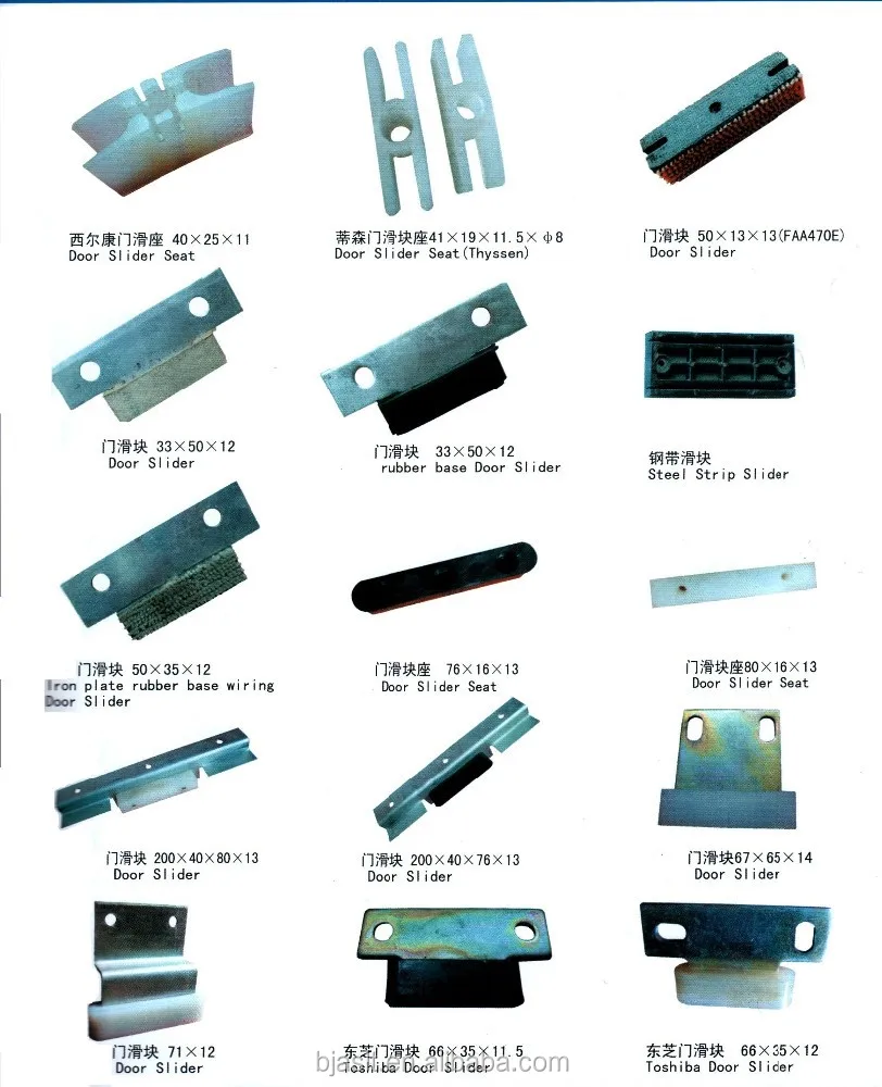 
Elevator door slider 