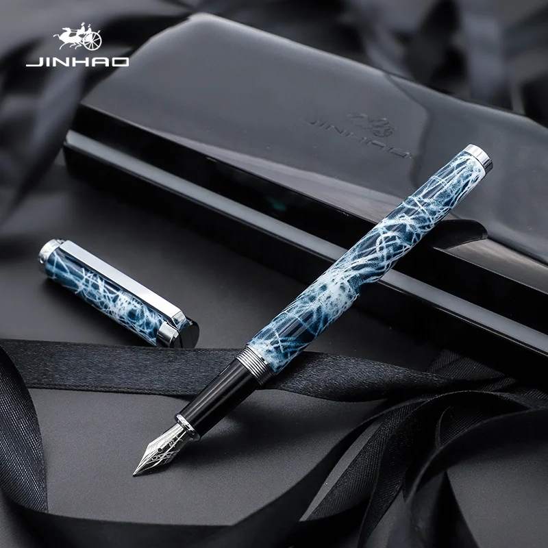 Jinhao155 series Chrome Caving Customized LOGO Professional Metal Fountain Pen
