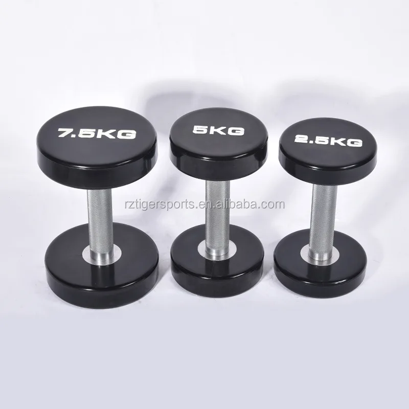 Высококачественная гантеля из полиуретана с круглым наконечником