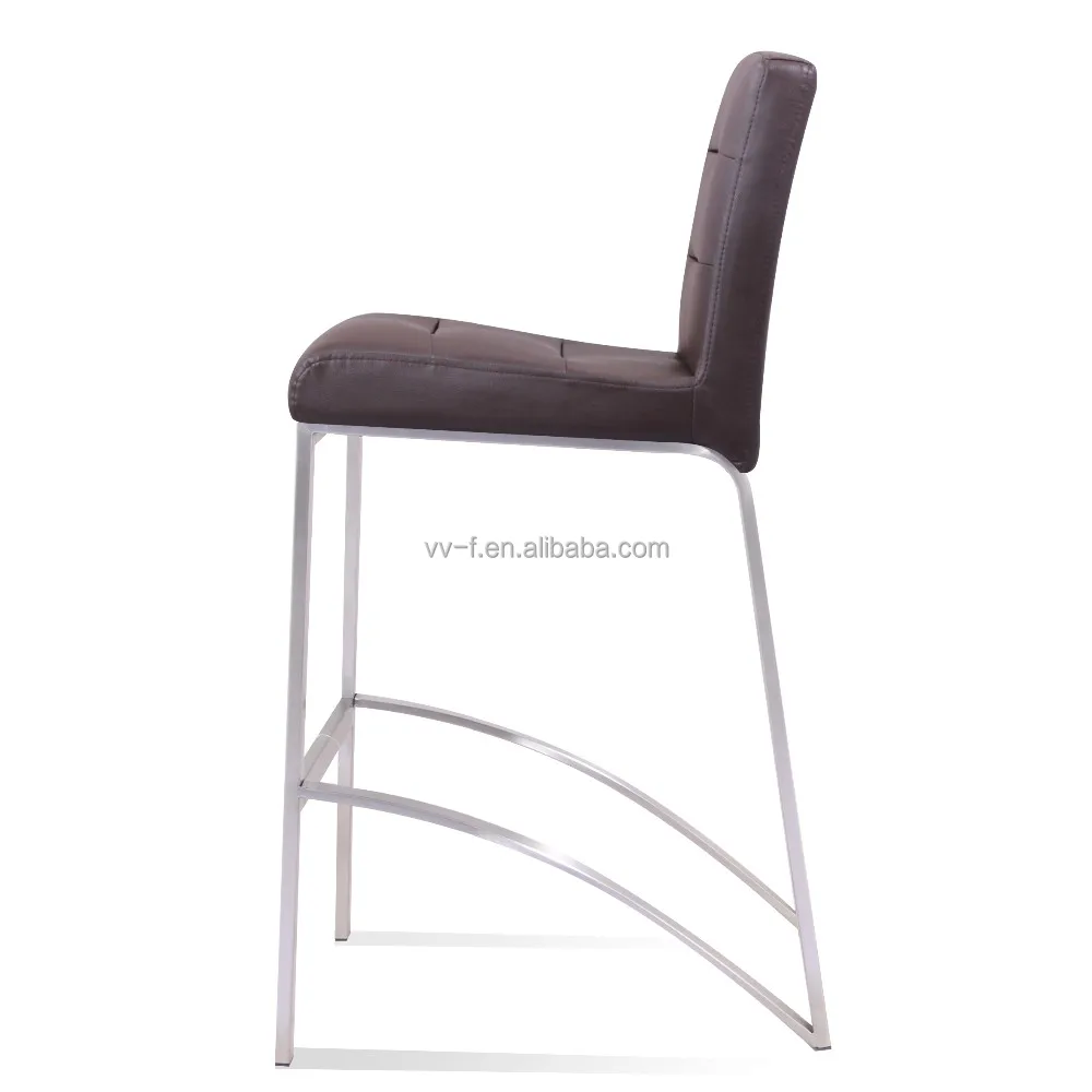 Барный стул, кожаный стул со стальной основой, барная мебель, современная мебель, металлическая коммерческая мебель 25-35 дней T/T 30%/70%