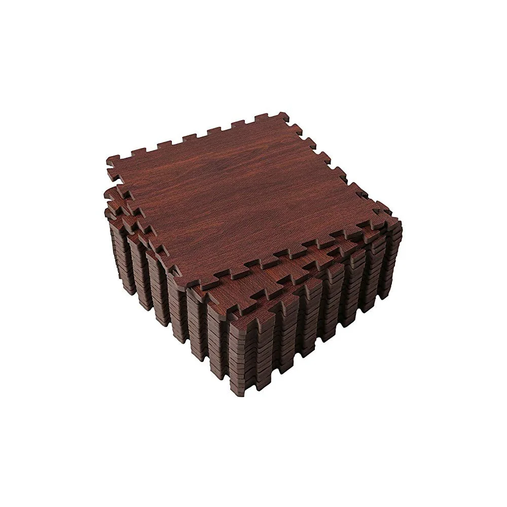 
Home Office Playroom Basement Trade Show Wood Grain Floor Mats Foam Interlocking Mats Flooring Wood Borders 