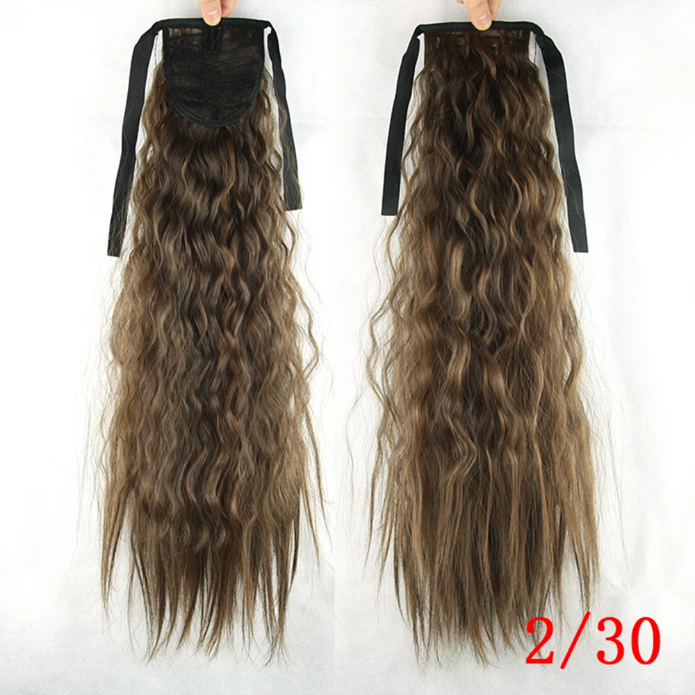 
Ponytail, premium synthetic fiber,130gr,24inch, various colors long curly drawstring ponytail 