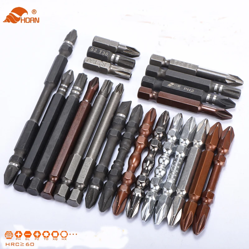 factory supplier hex magnetic double head PH2 S2 screwdriver bit