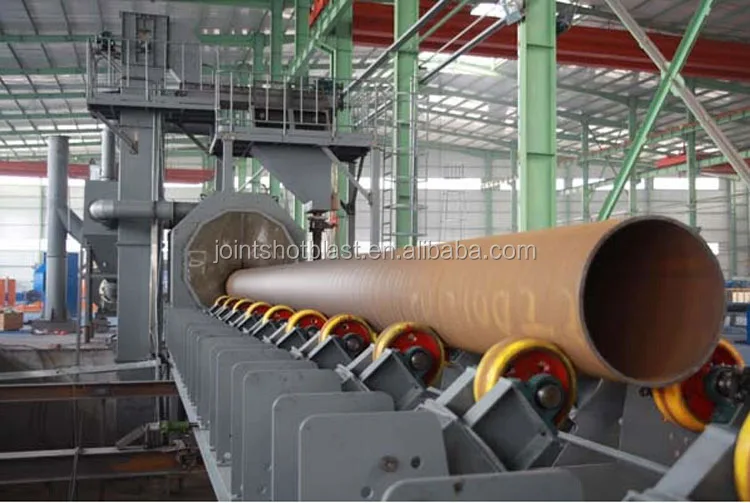 
qgw720 steel pipe sand blasting and painting equipment 