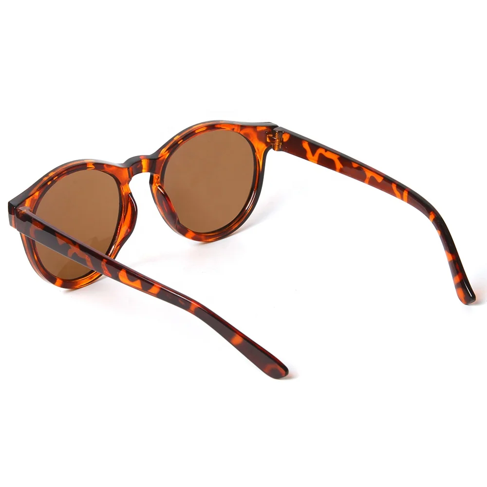 Unisex Plastic Fashion Circle Sunglasses CE Certificated Cheap Leopard Round Women Men Sun Glasses