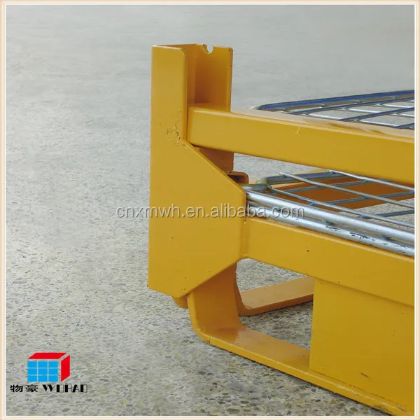 Mesh Pallet Box Collapsible Containers Metal Storage Basket Wire Storage cage,Warehouse Cage Heavy Duty Collapsible Box