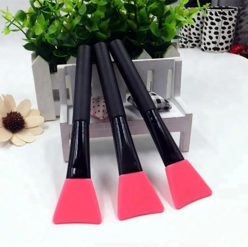 Черный деревянной ручкой Маска кисть силиконовая гелевая маска для кисти