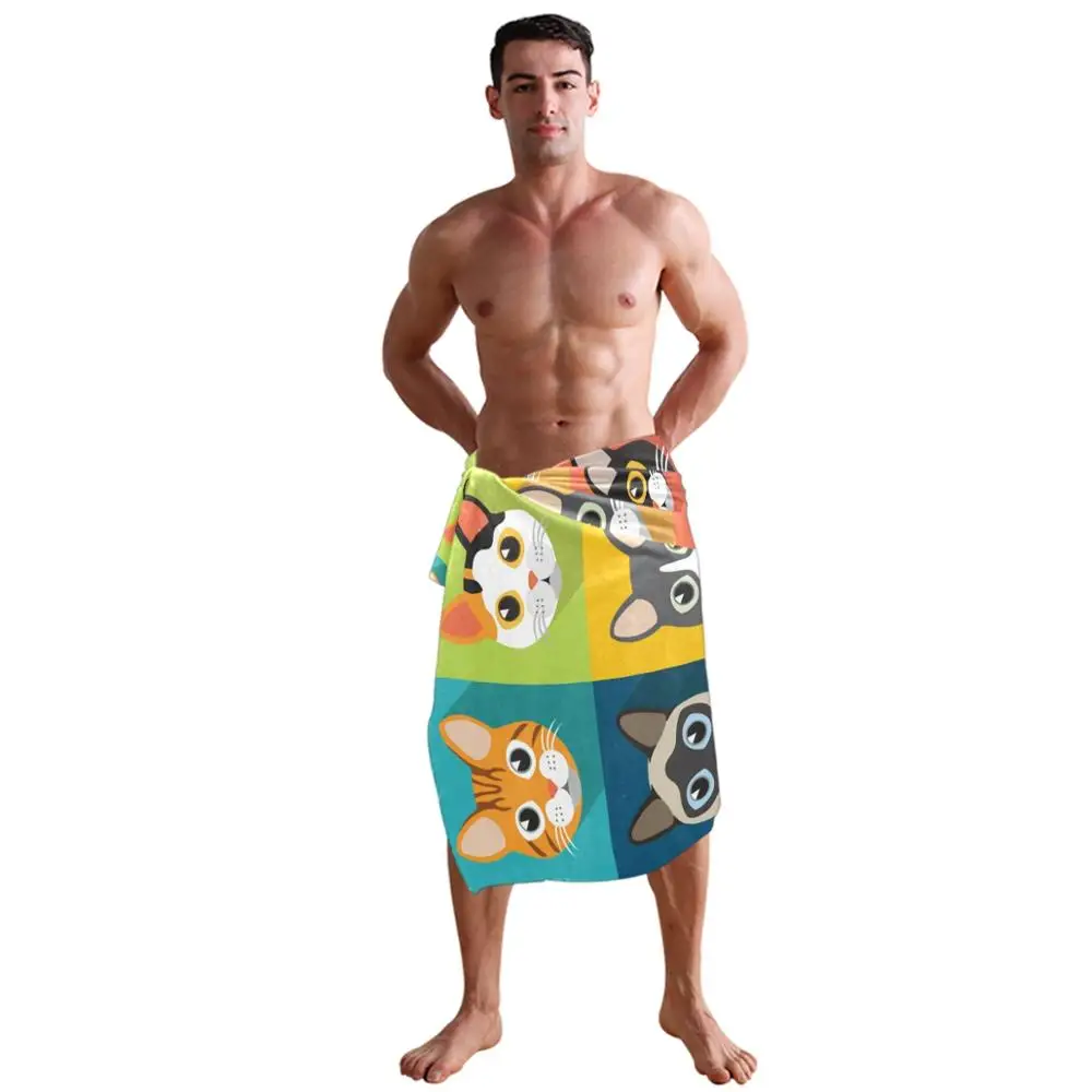 Ready to ship 64 X 32 inch Digital Custom printed Bath Towel customs design discount