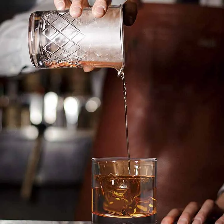 500ml machine made lead-free bar cocktail shakers crystal cocktail mixing glass