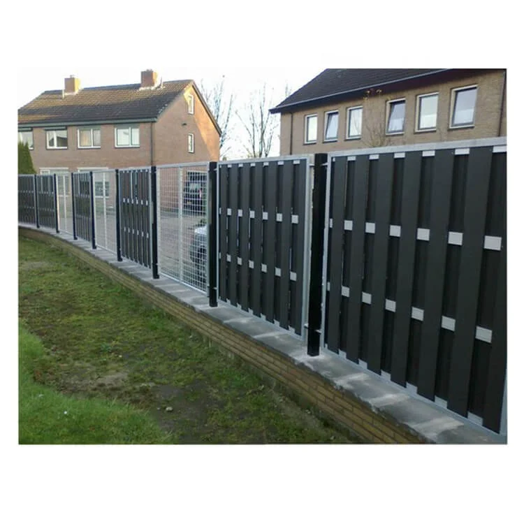 Easily Assembled Wood Plastic Composite Fence Decking Panel Material for Garden Privacy Outdoor WPC Fence