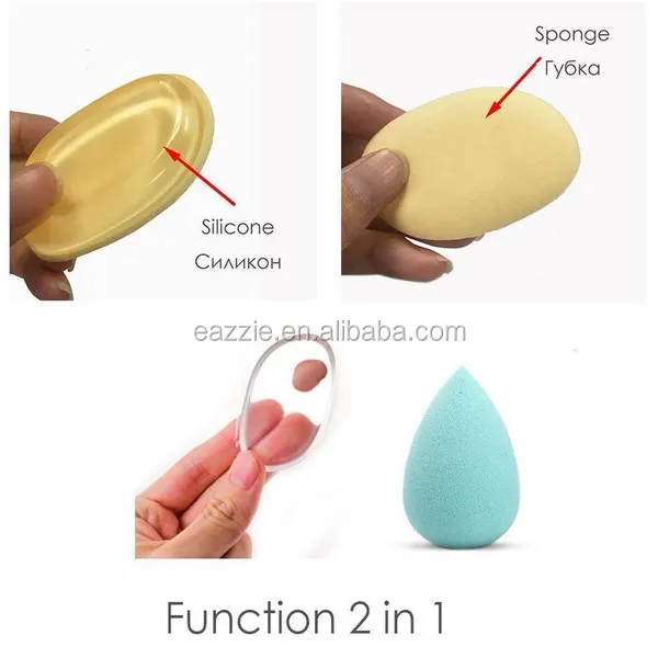 2 in 1 Silicone Makeup Applicator with Cotton Puff
