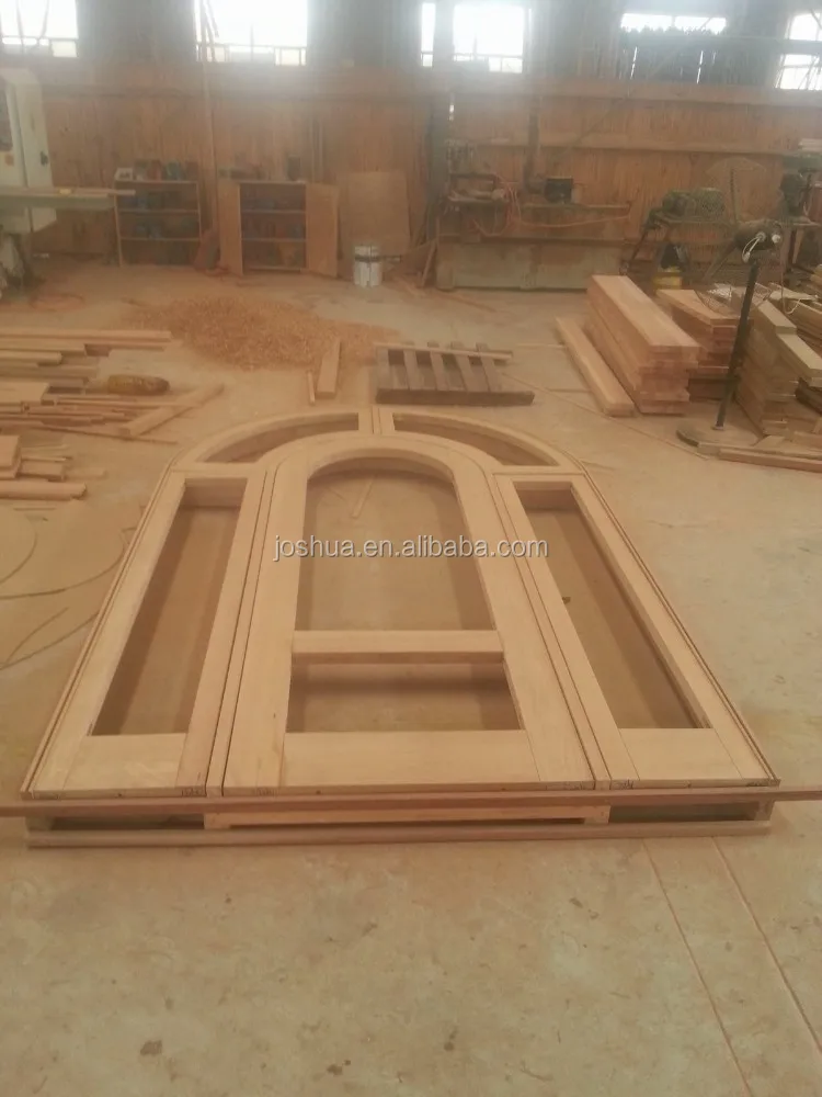 arch top mahogany wood door