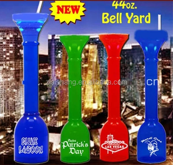 Promotion 28oz huge yard cup 100oz slush cups 1meter yard beer glass copo las vegas bubble shape long neck party cups with straw