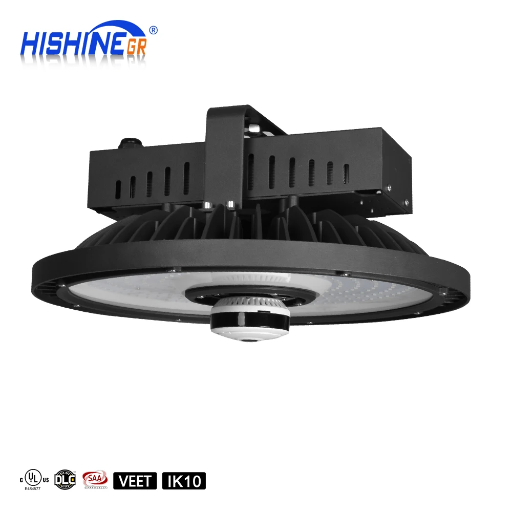 
2018 Hishine Lighting UL DLC Listed 150W 200W UFO High Bay Led Light 