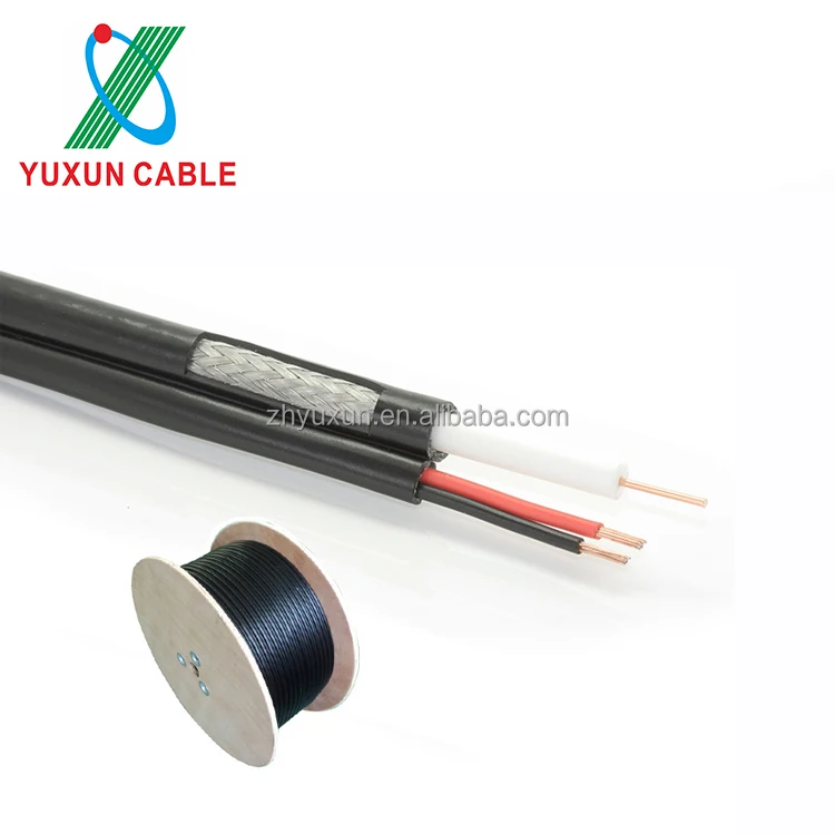 Сиамские RG59 коаксиальный кабель + 2 провода питания для камеры видеонаблюдения