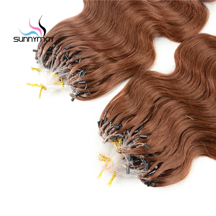 
100% Human Hair Natural Extension Body Wave #33 Cheap Remy Micro Loop Ring Hair Extension 