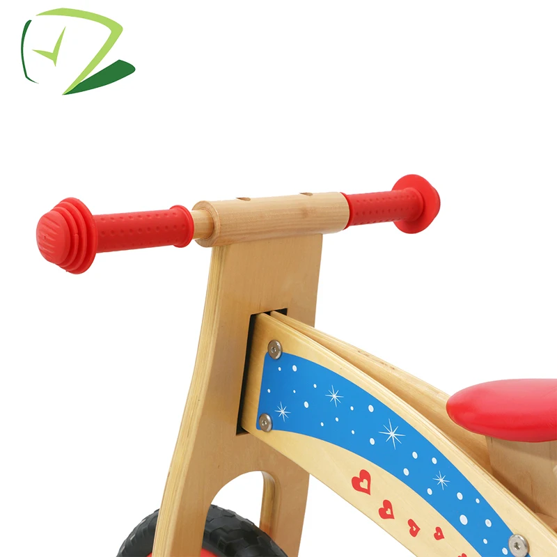 Cheap kids walking push bicycle balance no pedal wooden bike for training