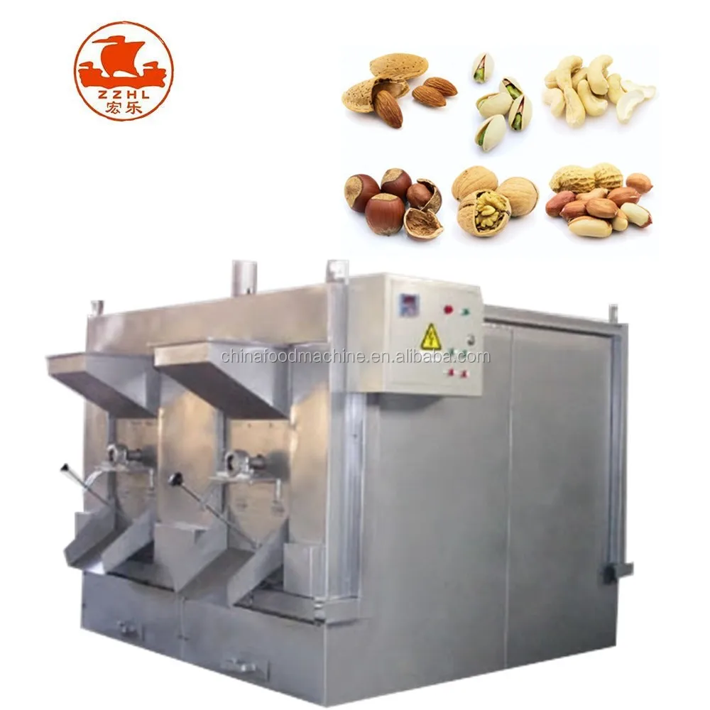 
healthy gas type walnut roaster peanut roasting machine 