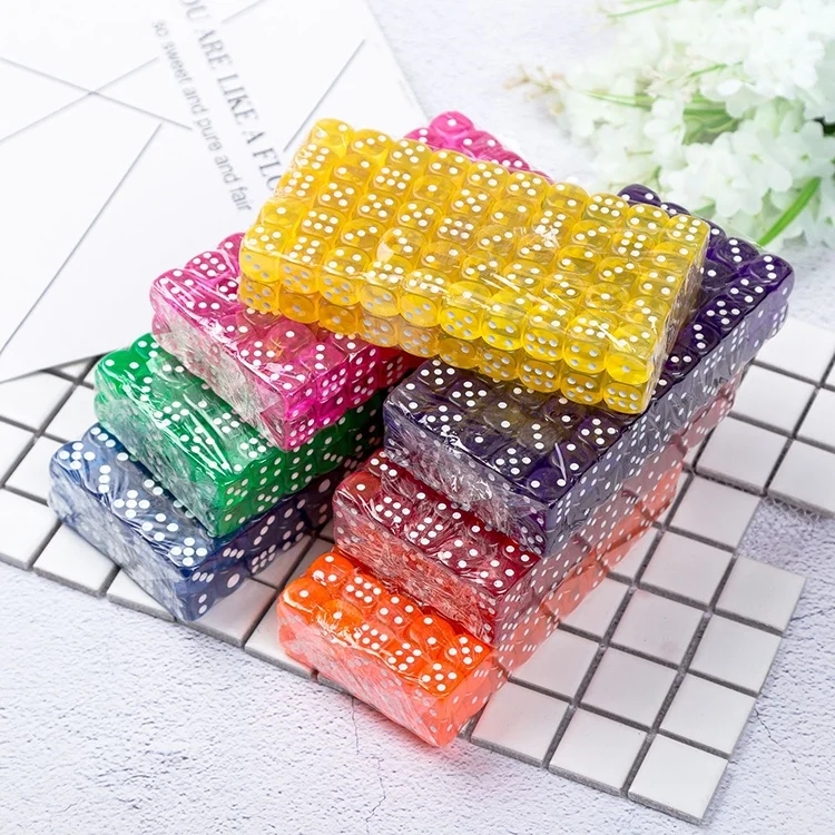 Wholesale varisized Transparent colored dice