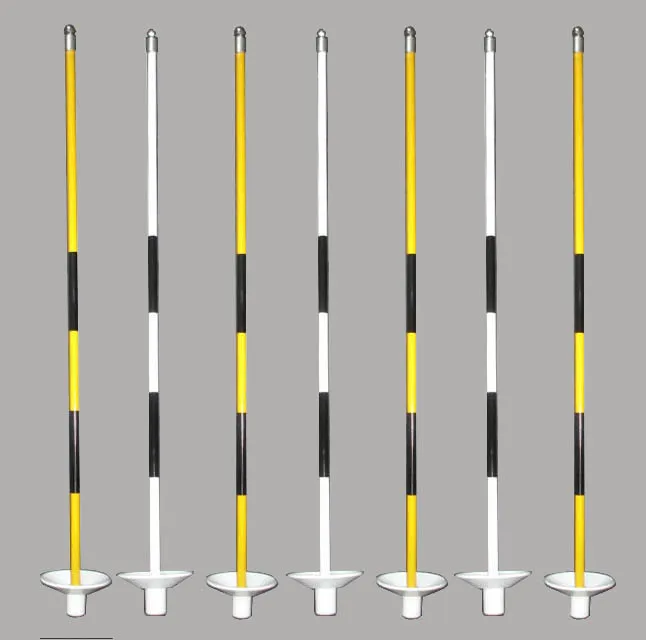 golf practice flag pole marker with stripped fiberglass stick