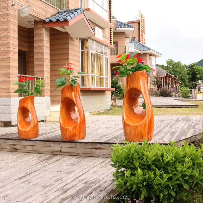 Durable waterproof anti-corrosion Public Garden Tree hole FRP flower pot for indoor and outdoor