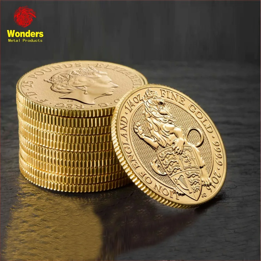 High quality round gold coin replica