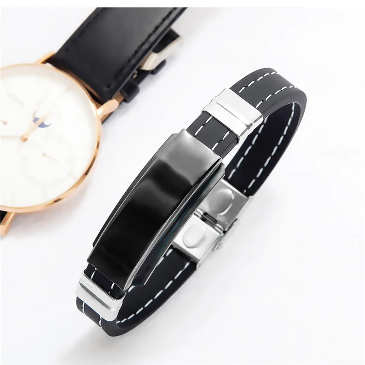 joyas de acero inoxidable silicone steel health high magnet bracelets