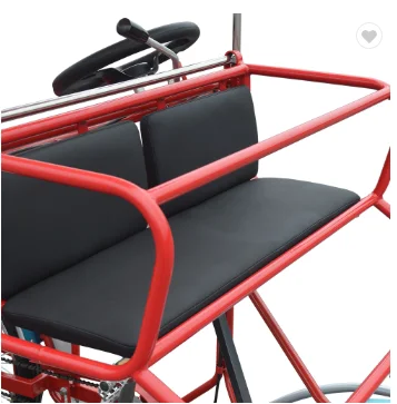 manufacturer suply 2PERSONS   4 WHEEL  SURREY BIKE WITH LED LIGHTS SURREY QUADRICYCLE