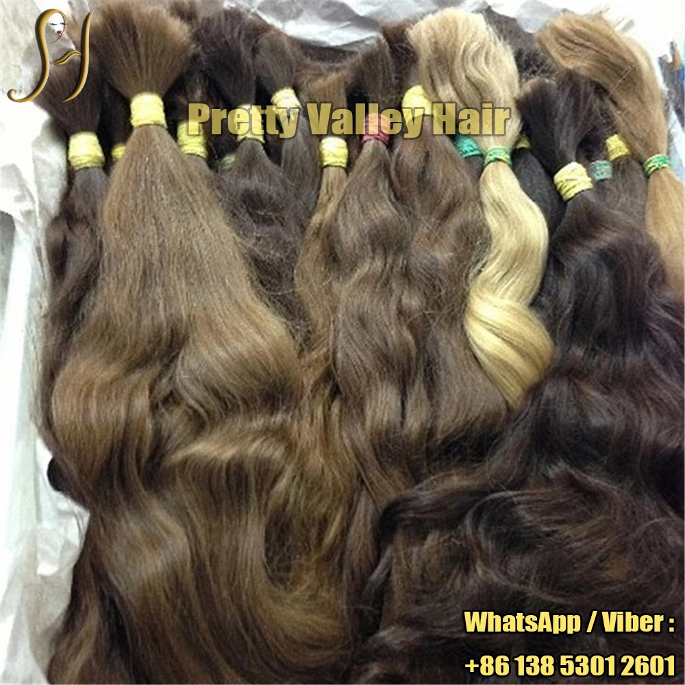 natural blonde high quality bulk virgin russian wig hair