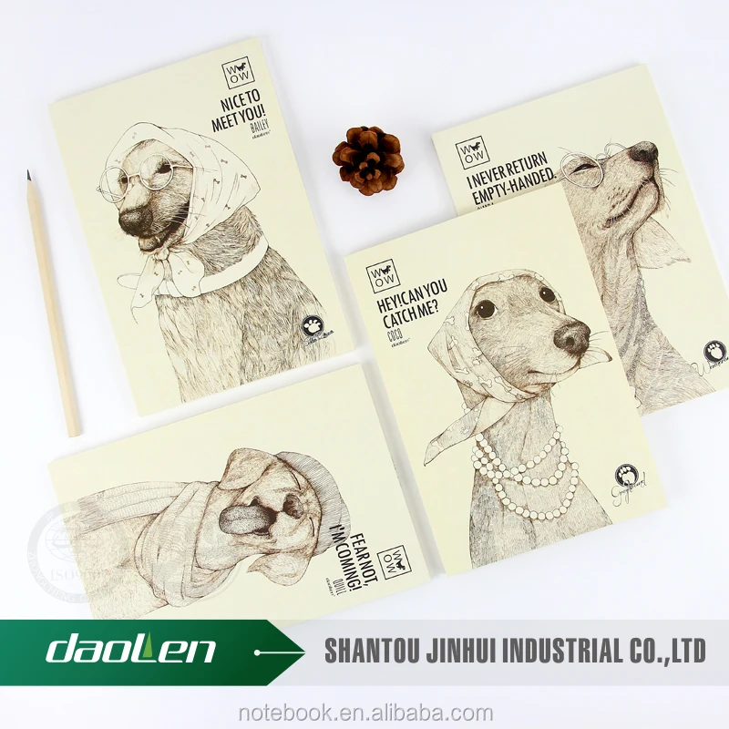 A5 lovely drawing happy dog sketchbook journal dairy notebook painting book