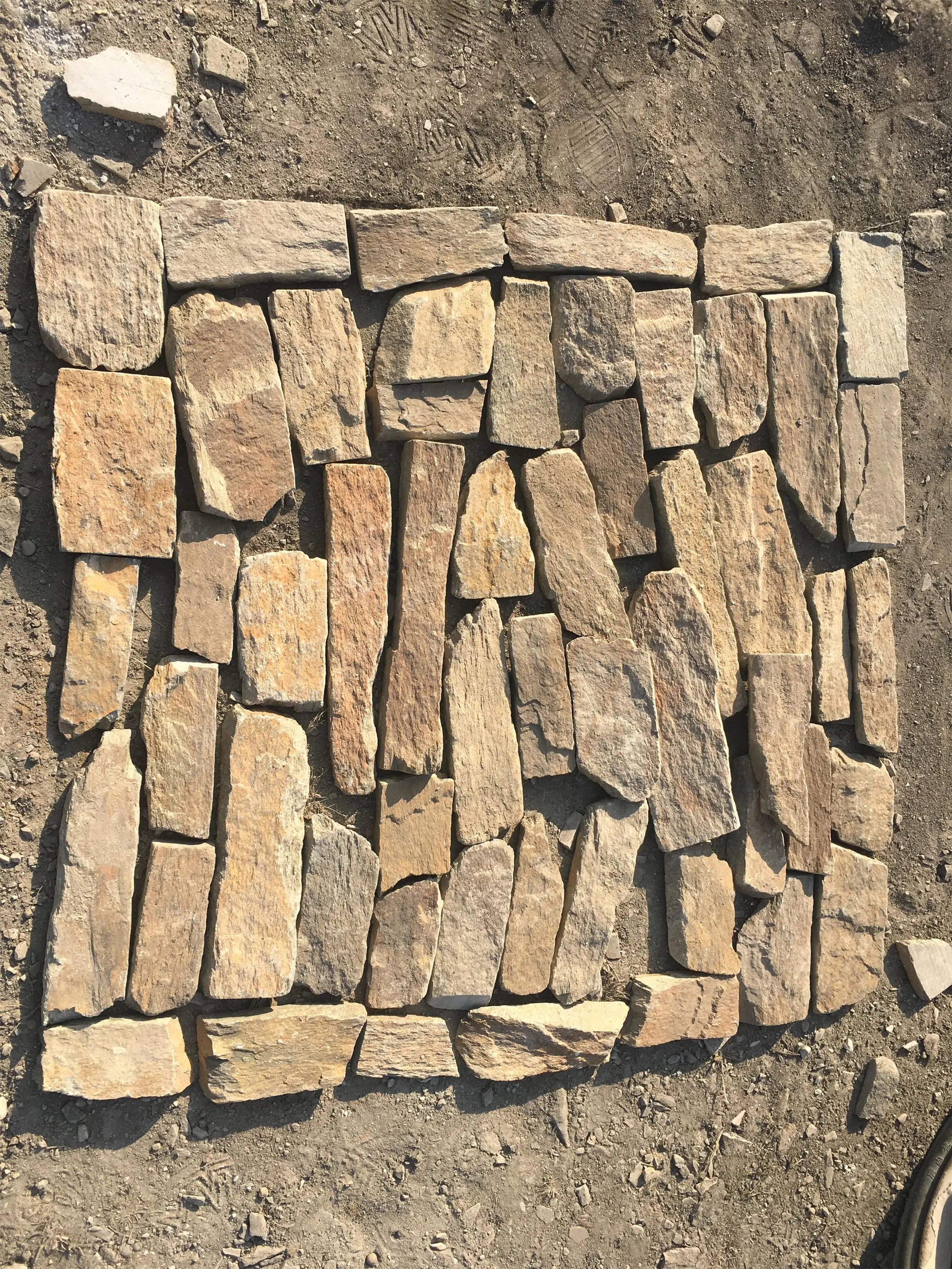 Yellow sandstone flagstone castle stone for sales
