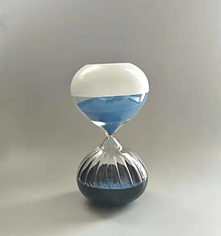 Home decoration holiday birthday gift 30 minutes colorful sandblasted glass alarm clock timer hourglass