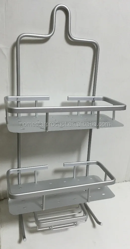 
Aluminum tesion pole shower caddy 