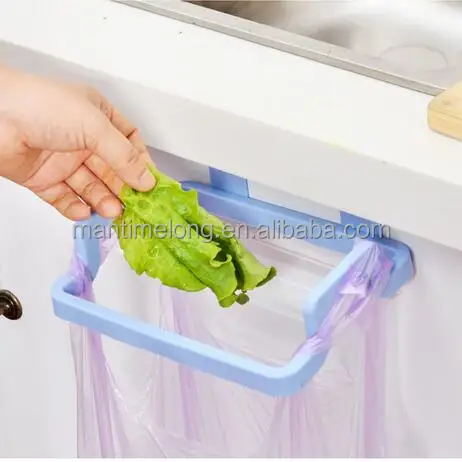 Garbage Bag Holder Hanging Kitchen Cupboard Storage Holders Racks Tailgate Stand Rubbish Bag Towel Storage Rack