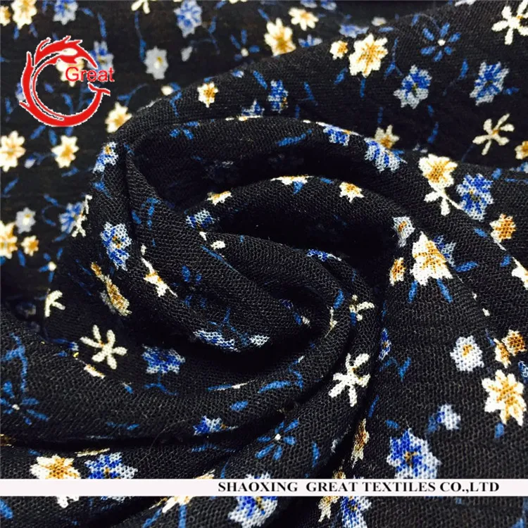 print crepe viscose fabric for dress