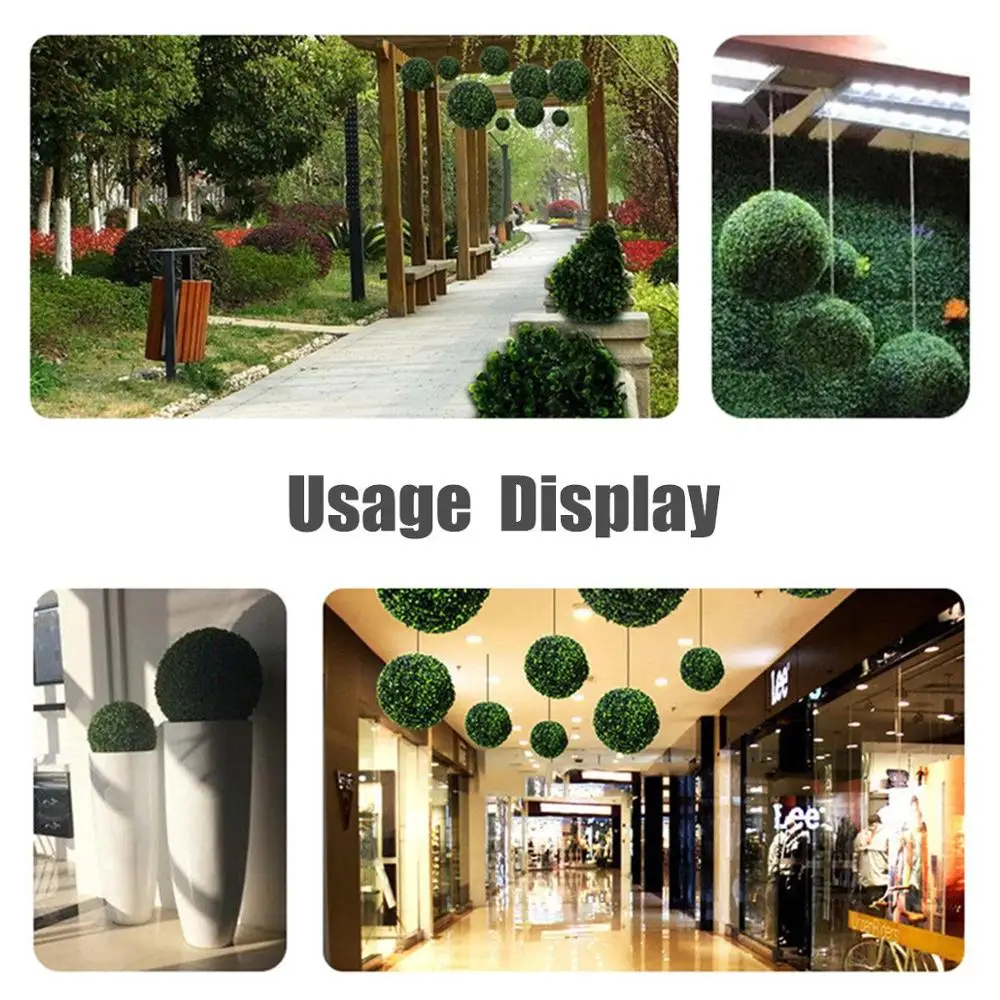 
Artificial Grass Round Ball Ornaments For Wedding Home 