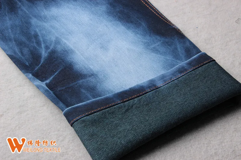 Cotton polyester satin soften denim fabric for women jeans