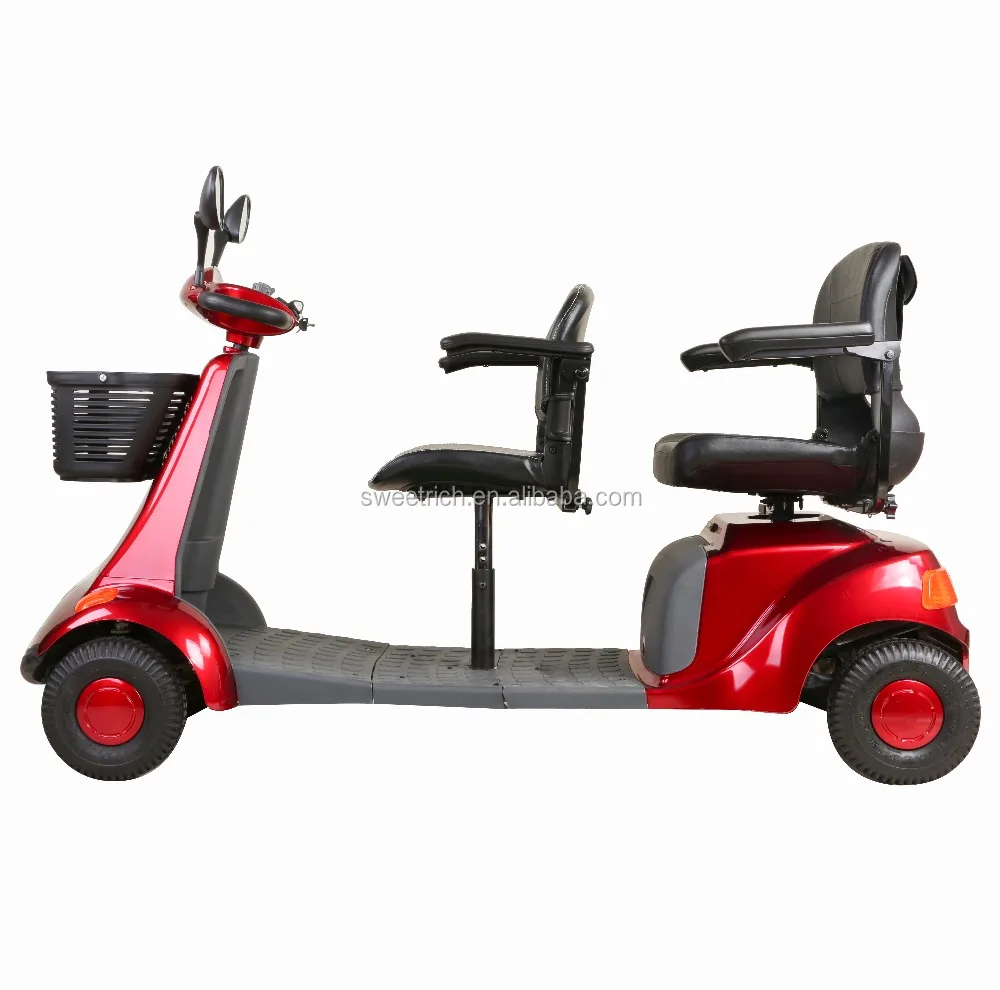 Sweetrich 4 wheel electric scooter mobility scooter, 2 Seat Mobility Scooter SW1250
