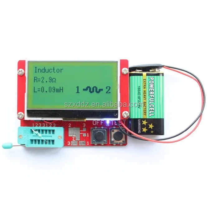 
XDDZ Mega328 Transistor Tester Diode Triode inductor Capacitance ESR Meter Digital led MOS NPN tester meter 
