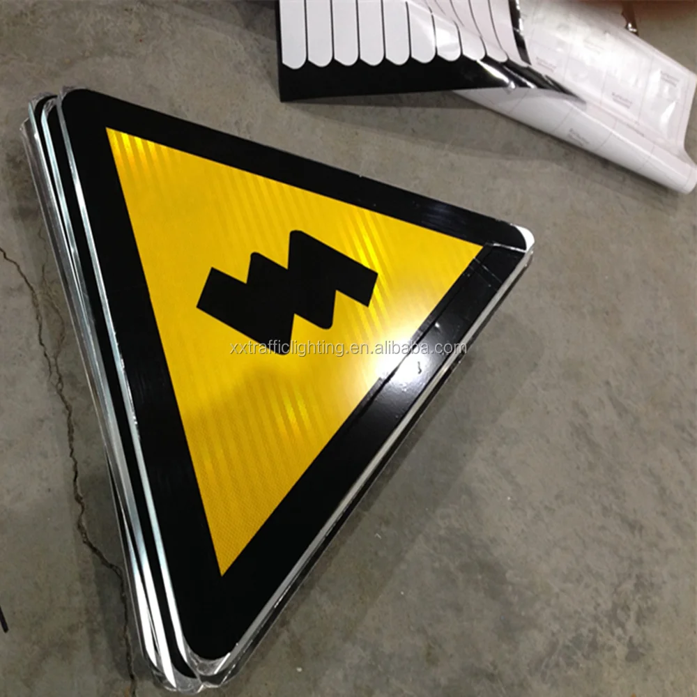 Customized aluminum triangle tin sign road sign animal printed sign