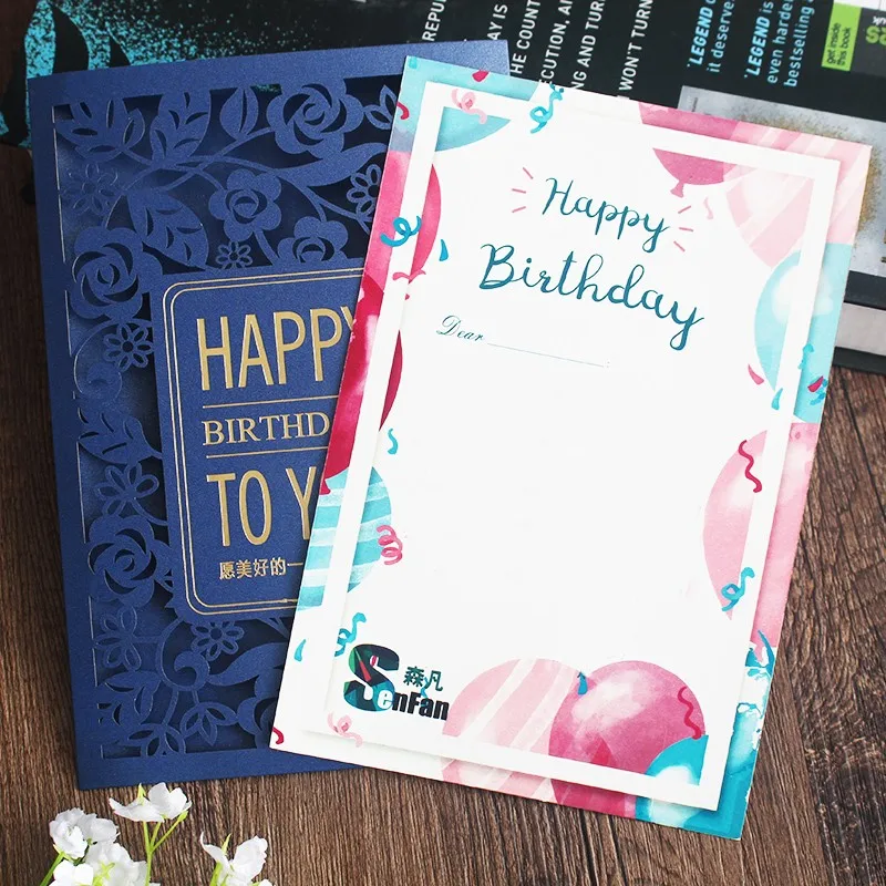 
Bulk Custom Wholesale DIY Handmade Luxury Birthday Wish Card Funny Birthday Card Invitation Cards For Birthday With Envelop 