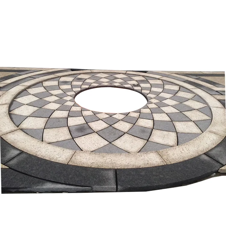 Silver Granite Circle Circle Stone Garden Granite for Paver Stone