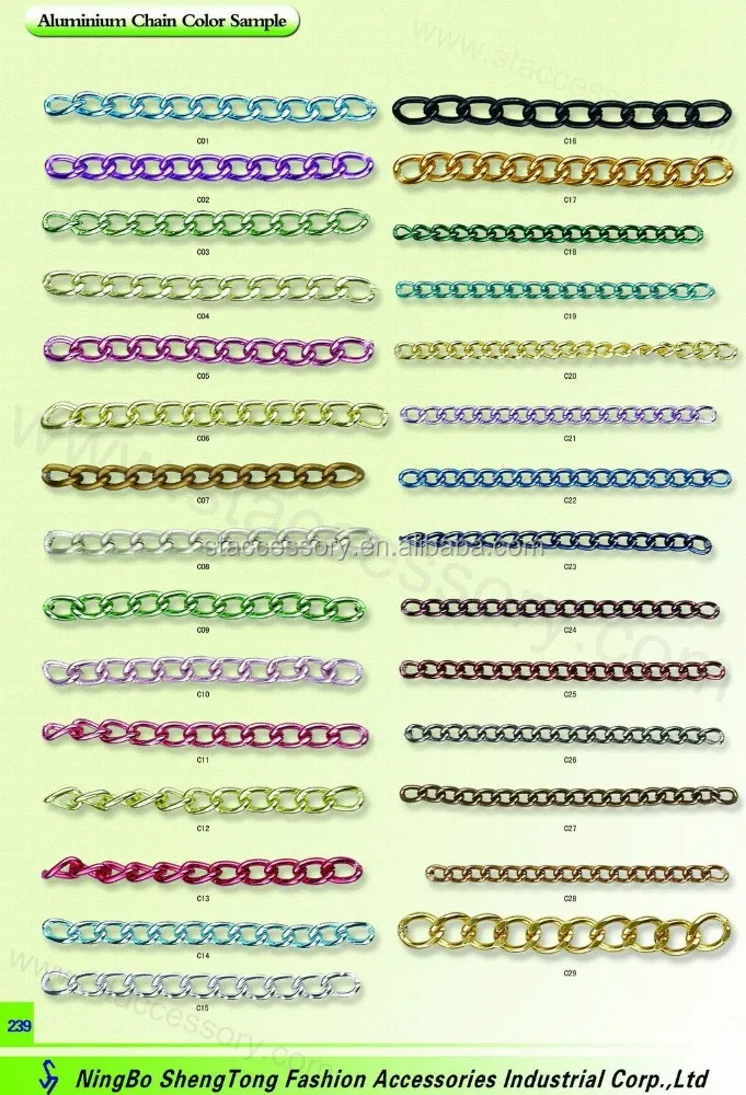 Wholesale anodized aluminum chain, aluminum chain link, cheap chain