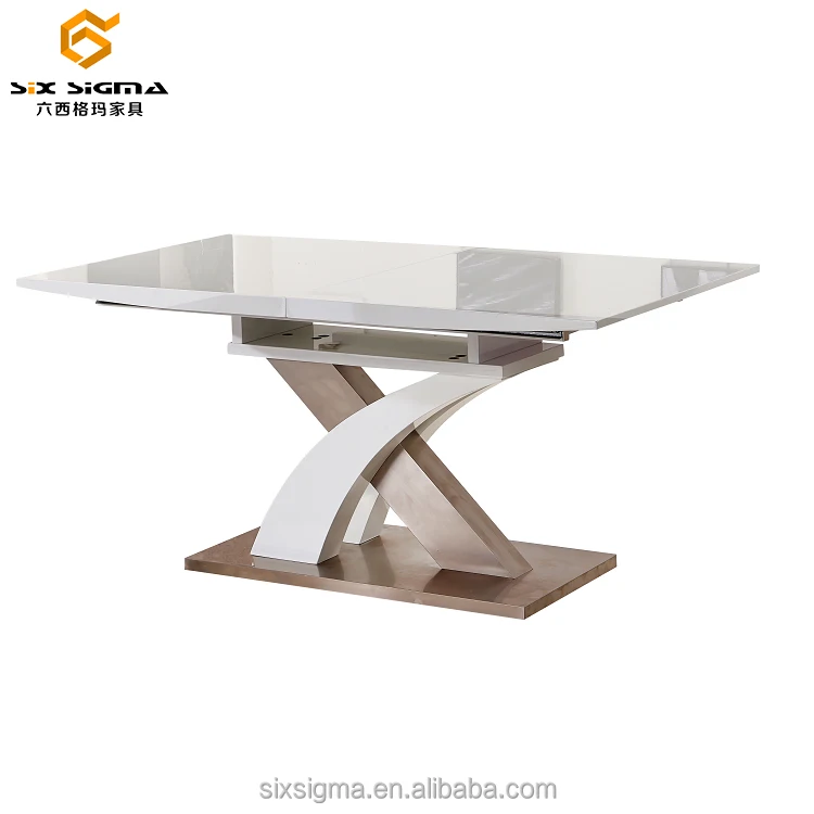 contemporary glass and mdf dining table set with low price