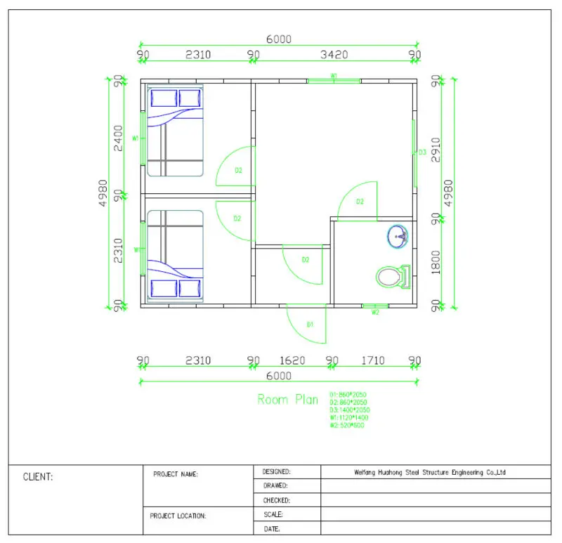 ISO & TUV сертификация недорогой сборный дом планы рисование