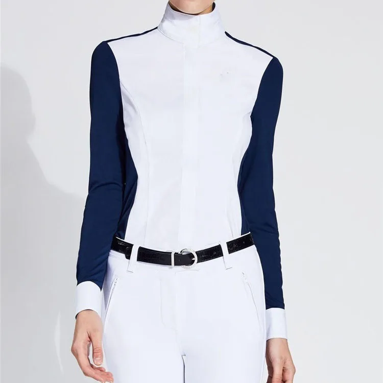 
high quality CoolMax fabric long sleeve equestrian show shirts 