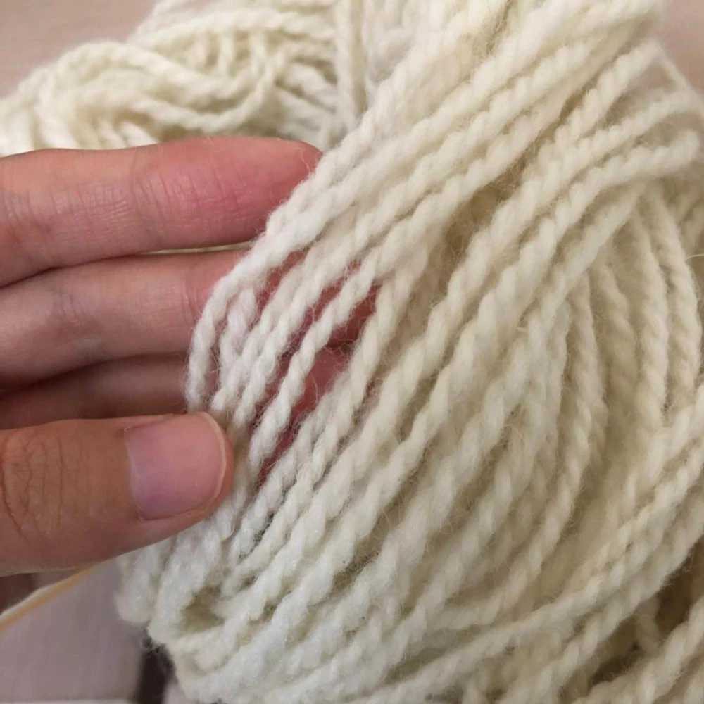 china cheapest undyed 100% wool yarn hand knitting for carpet wool yarn